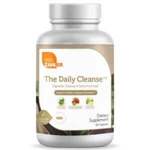 Zahler Daily Cleanse suplemento detox digestivo 60 cápsulas