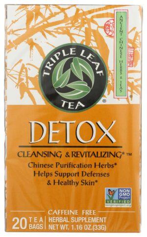 Té detox Triple Leaf paquete de 20 bolsas doble