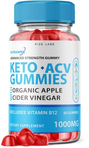 Frasco de gomitas Ultra Max Keto ACV rize labs