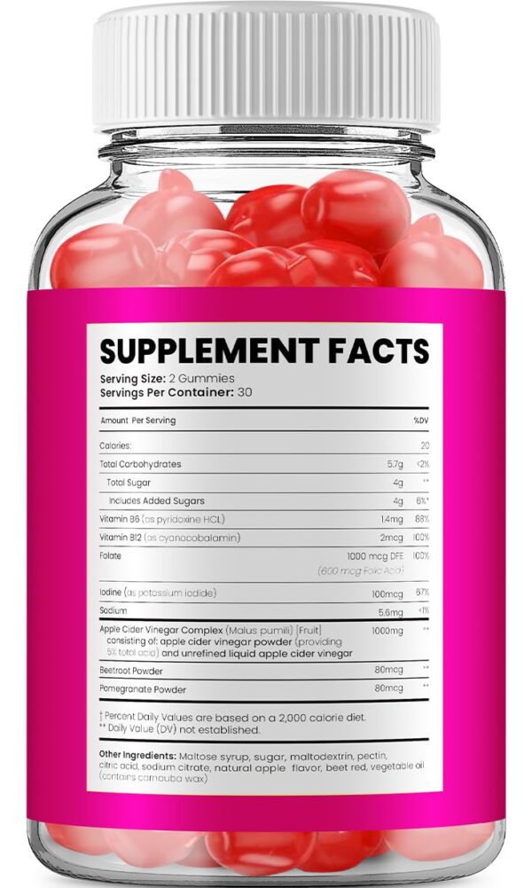 Gomitas keto vinagre de manzana con ingredientes naturales