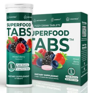 Paquete de Superfood Tabs detox sabor baya mezclada