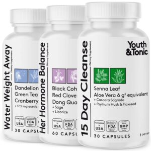 Paquete suplemento natural para equilibrio hormonal femenino