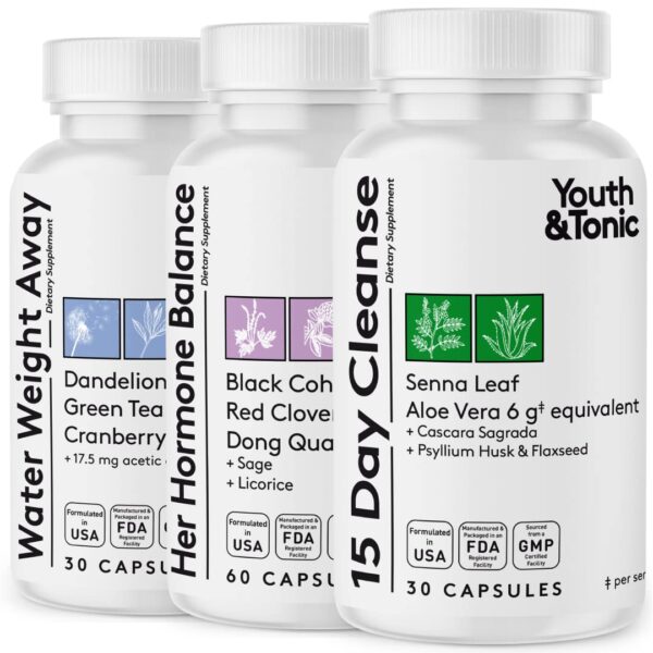 Paquete suplemento natural para equilibrio hormonal femenino