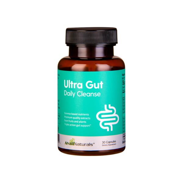Frasco Ultra Gut Daily Cleanse AvailNaturals para limpieza intestinal