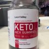 Frasco frontal gomitas Lean Valley Keto ACV