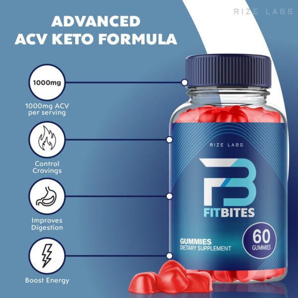 Suplemento FitBites Keto gomitas de vinagre de sidra de manzana