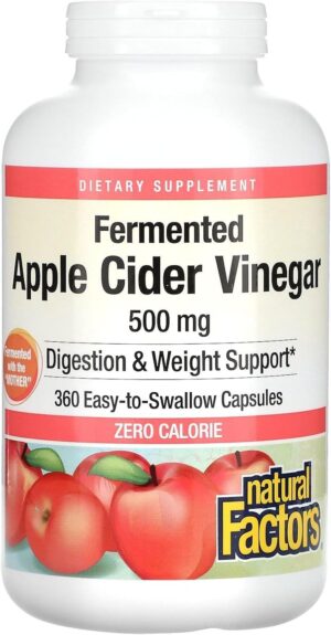 Cápsulas vinagre sidra de manzana Natural Factors 360 cápsulas