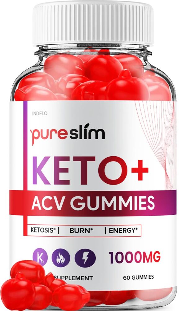 Pure Slim Keto ACV gomitas envase frontal 60 unidades
