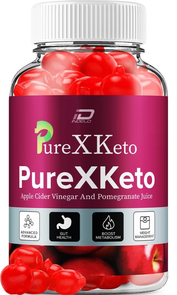 Gomitas PureXKeto ACV botella frontal para gestión de peso keto