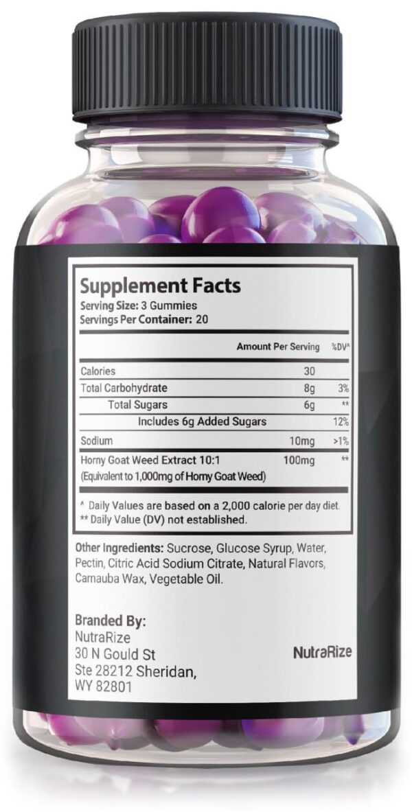 Envase gomitas VasoManix para energía y bienestar hombres