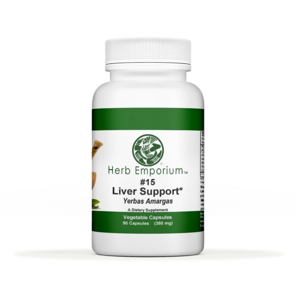 Fórmula 15 Yerbas Amargas suplemento herbal paquete frontal