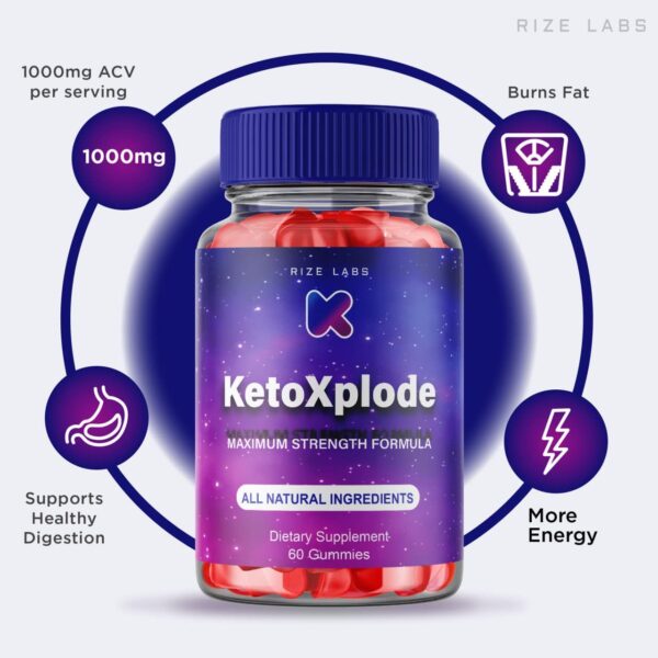 Envase Gomitas KetoXplode Keto ACV para control de peso