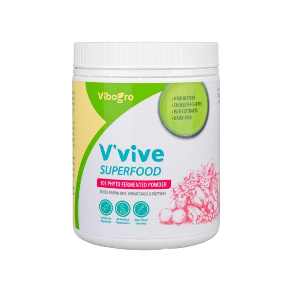 VIBOGRO V'vive polvo superalimento con enzimas y clorofila