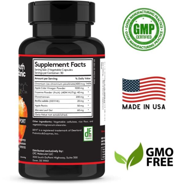 Suplemento natural para control de apetito y metabolismo