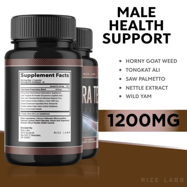 Ultra Test Elite rize labs energía y resistencia masculina
