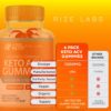 rize labs gomitas keto acv paquete 6 frasco frontal