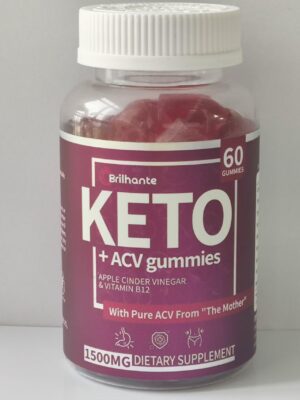 Gomitas de vinagre de sidra de manzana en frasco