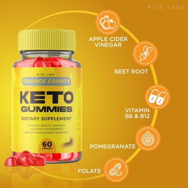 Paquete gomitas para pérdida de peso Orange County Keto ACV