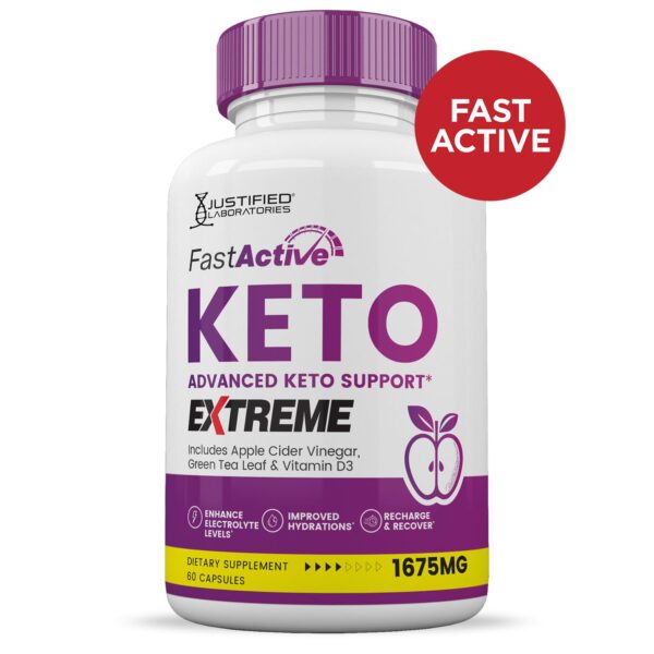 Etiqueta frontal Fast Active Keto ACV Extreme suplemento