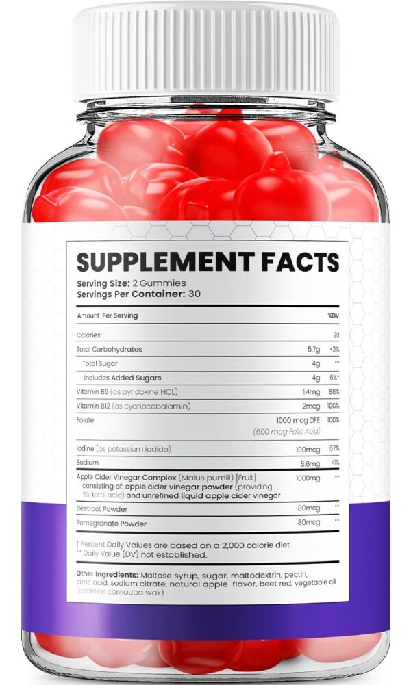 Ingredientes principales Gomitas Belly Blast Keto ACV