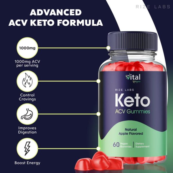 Botella de gomitas Vital Ketogenic Advanced para control de peso