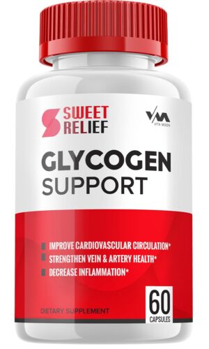 SweetRelief glucógeno cápsulas caja frontal energía bienestar