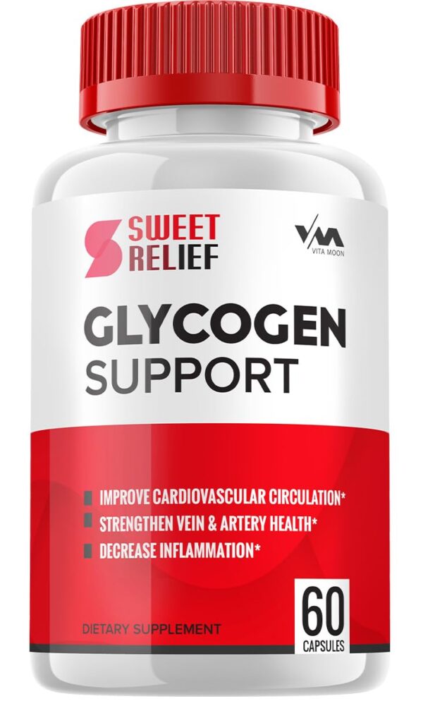 SweetRelief glucógeno cápsulas caja frontal energía bienestar