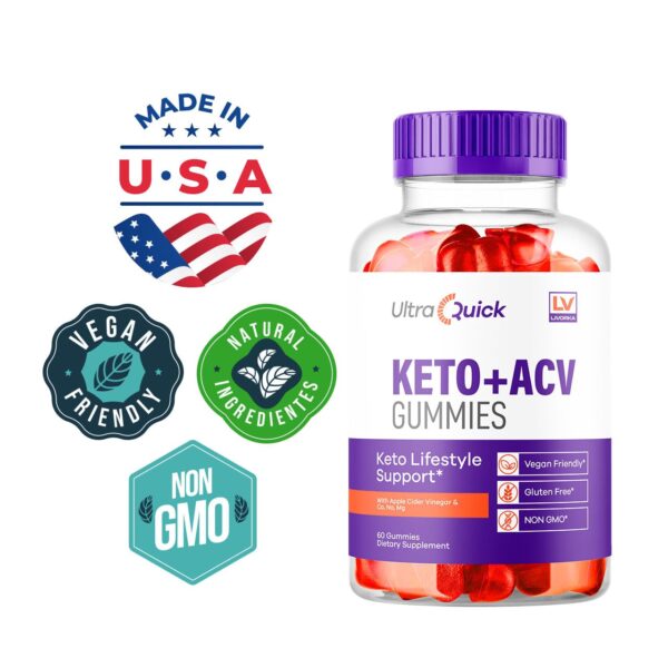 Detalle del frasco gomitas Keto ACV LIVORKA 60 unidades