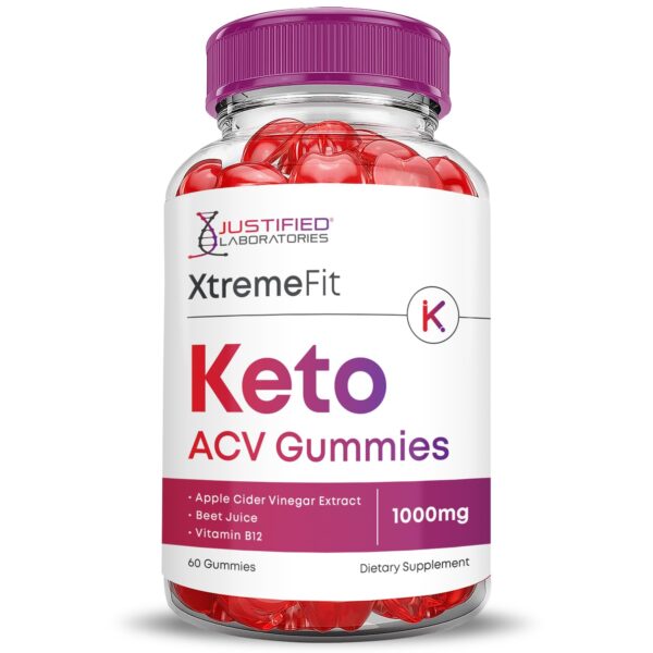 Closeup gomitas Xtreme Fit Keto ACV sabor pectina y remolacha