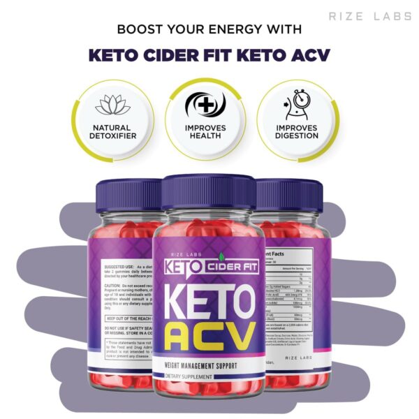 Gomita individual Keto Cider Fit para apoyar control de peso saludable