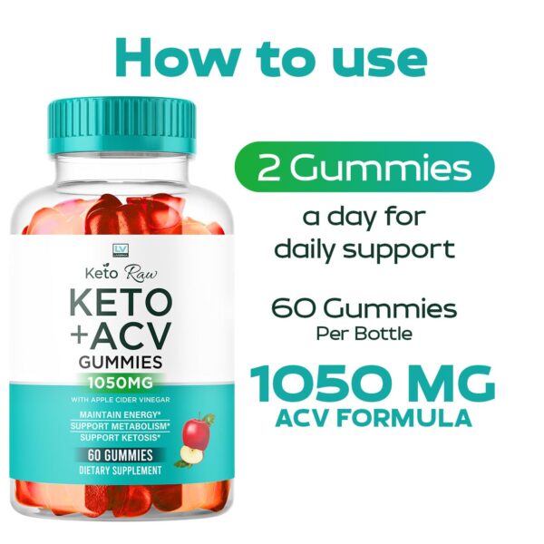 gomitas keto raw acv 1050mg para bienestar y energía