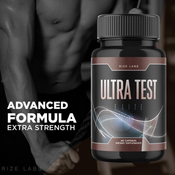 Cápsulas Ultra Test Elite mostrando tamaño y forma