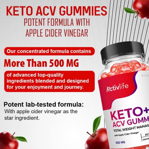 Frasco gomitas keto kivus Activlife ACV 60