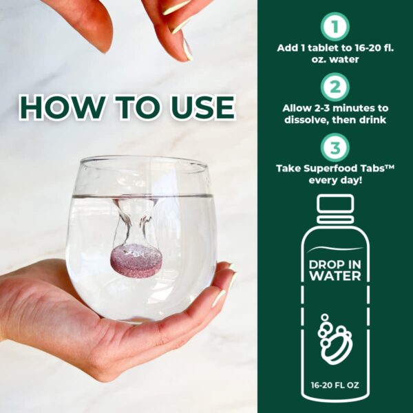 Tabletas efervescentes Superfood Tabs para detox natural