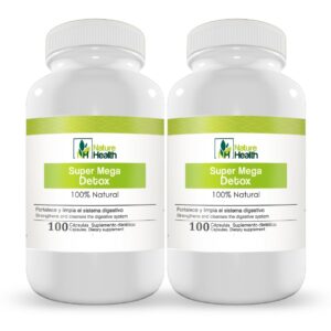 Version 1.0.0 Nature Health Super Mega Detox Cápsulas paquete frontal