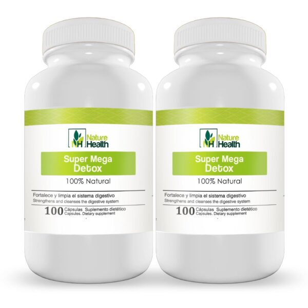 Version 1.0.0 Nature Health Super Mega Detox Cápsulas paquete frontal