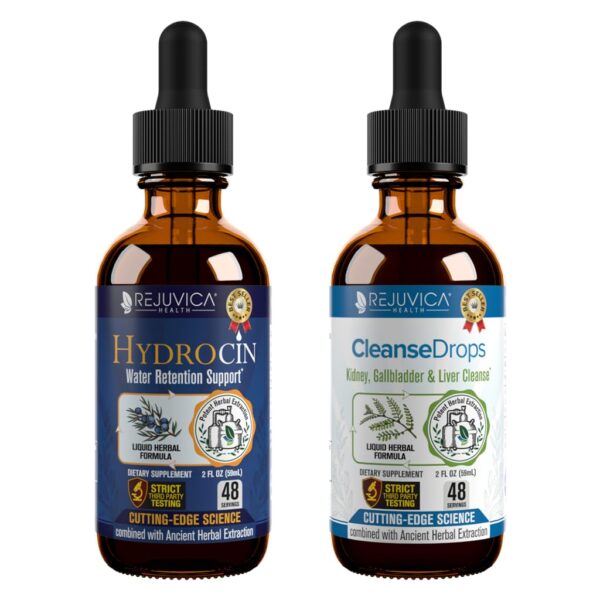 Paquete Rejuvica Health Hydrocin y Cleanse Drops para limpieza