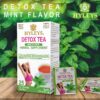 Taza con té verde detox Hyleys con menta y jengibre infusionado