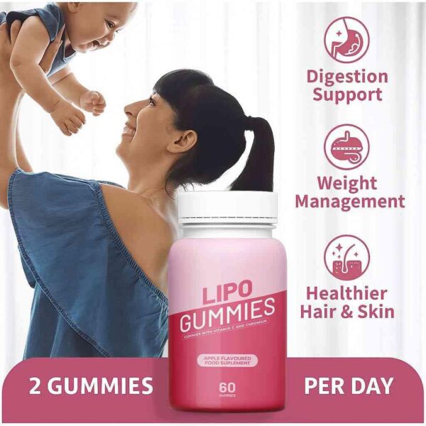 Frasco Lipo Gummies con gomas de vinagre de sidra