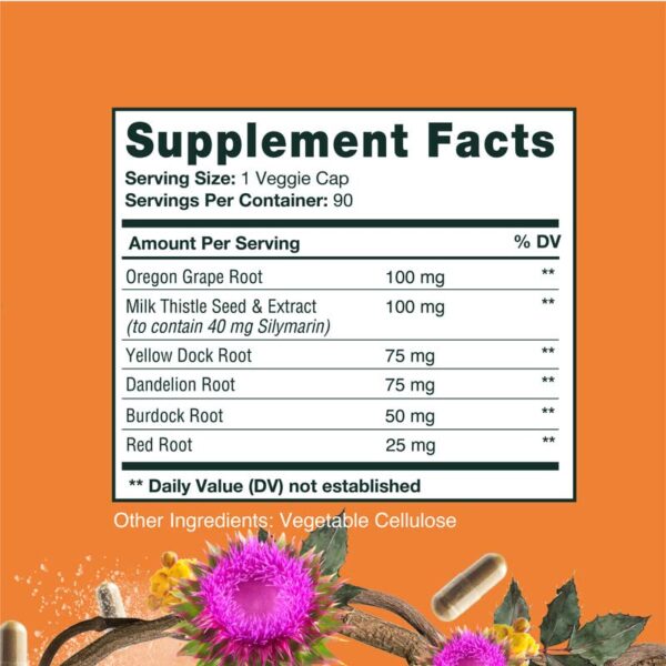 Cápsulas naturales HERBALY detox y restore