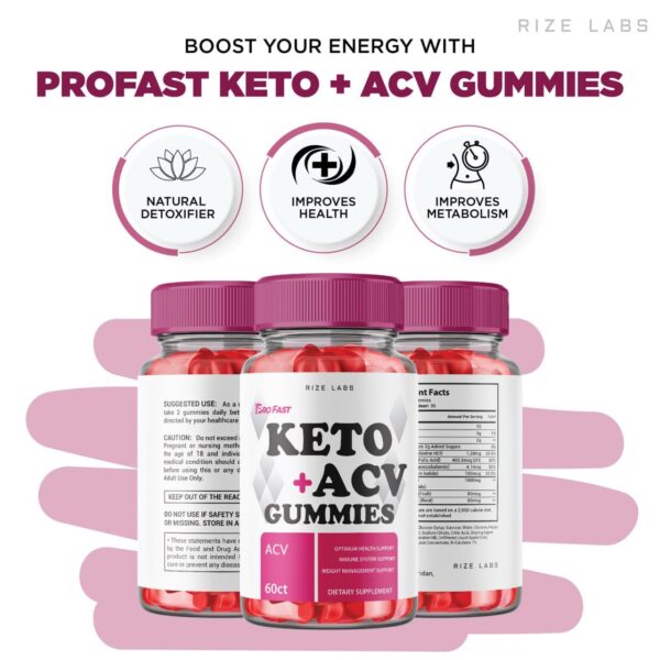 Gomitas Pro Fast Keto ACV para dieta cetogénica y grasa abdominal