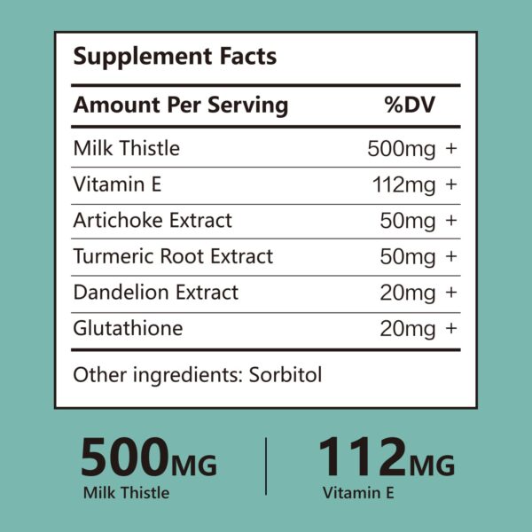 Ingredientes naturales de suplemento para hígado con alcachofa