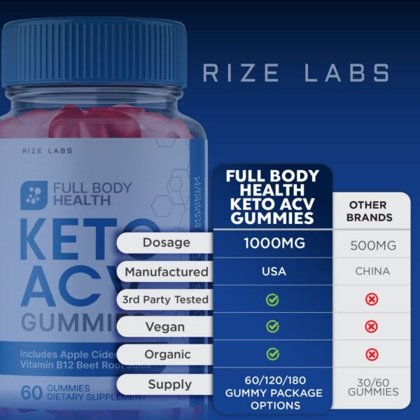 Gomitas naturales Full Body Health Keto ACV