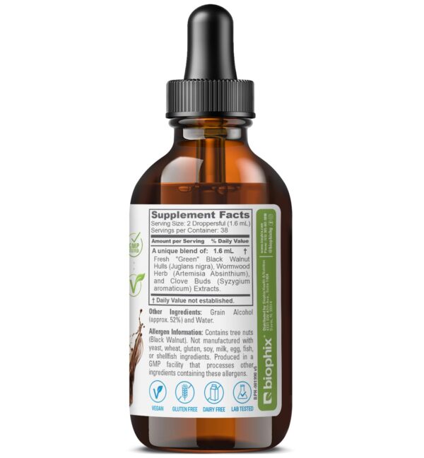 Suplemento líquido natural biophix 2 fl oz apoyo intestinal