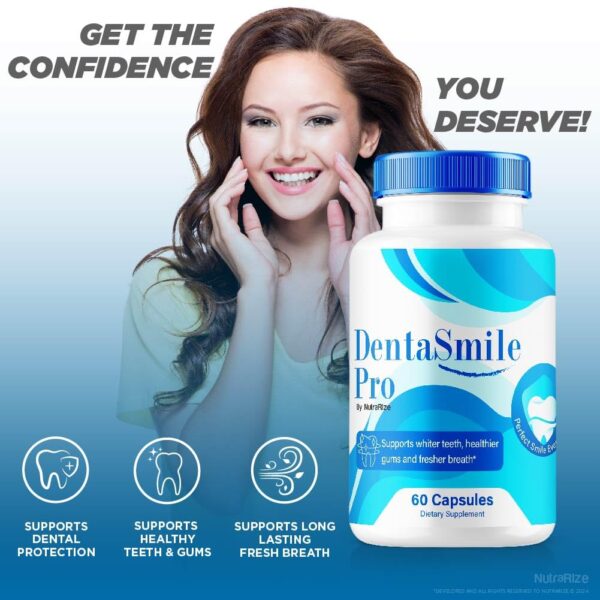 Etiqueta producto Denta Smile Pro cuidado bucal