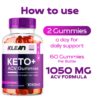 Klean Keto Plus ACV gomitas para pérdida de peso saludable