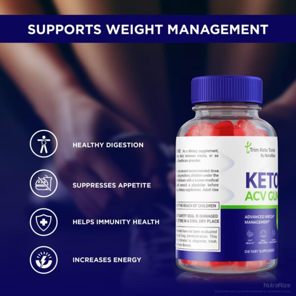 Trim Keto Tonic gomitas sabor y beneficios keto acv