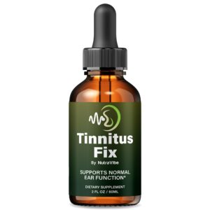 Version 1.0.0 Frente de frasco NutraVibe Tinnitus Fix Drops