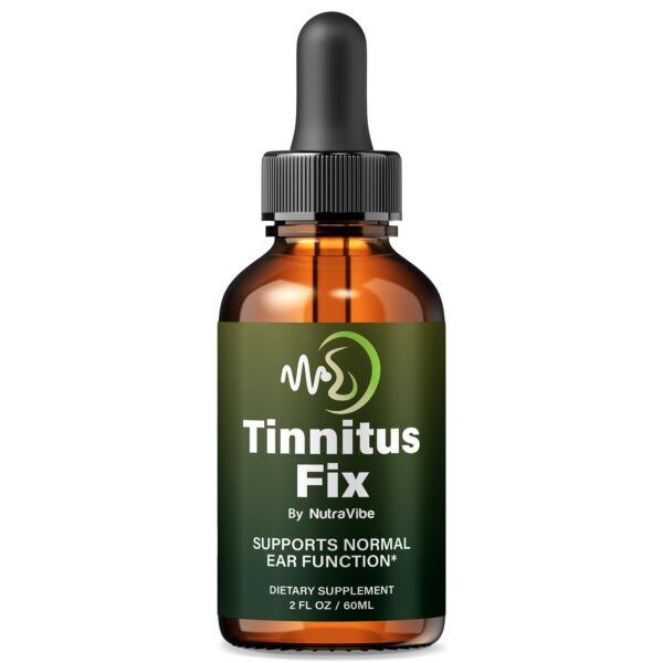 Frente de frasco NutraVibe Tinnitus Fix Drops